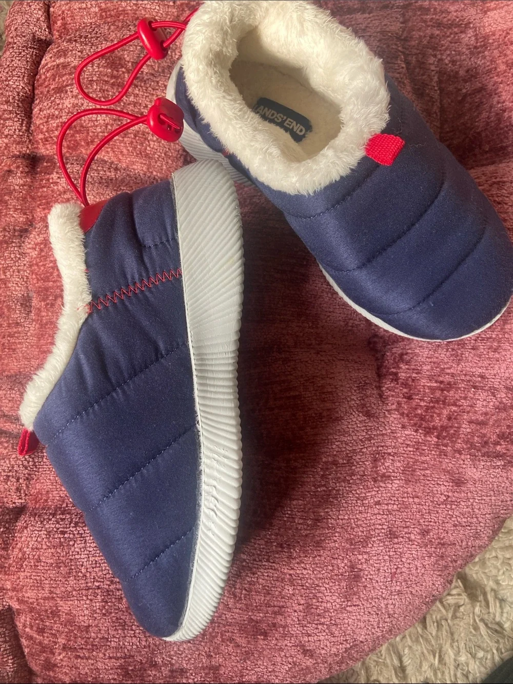 Lands End quilted navy